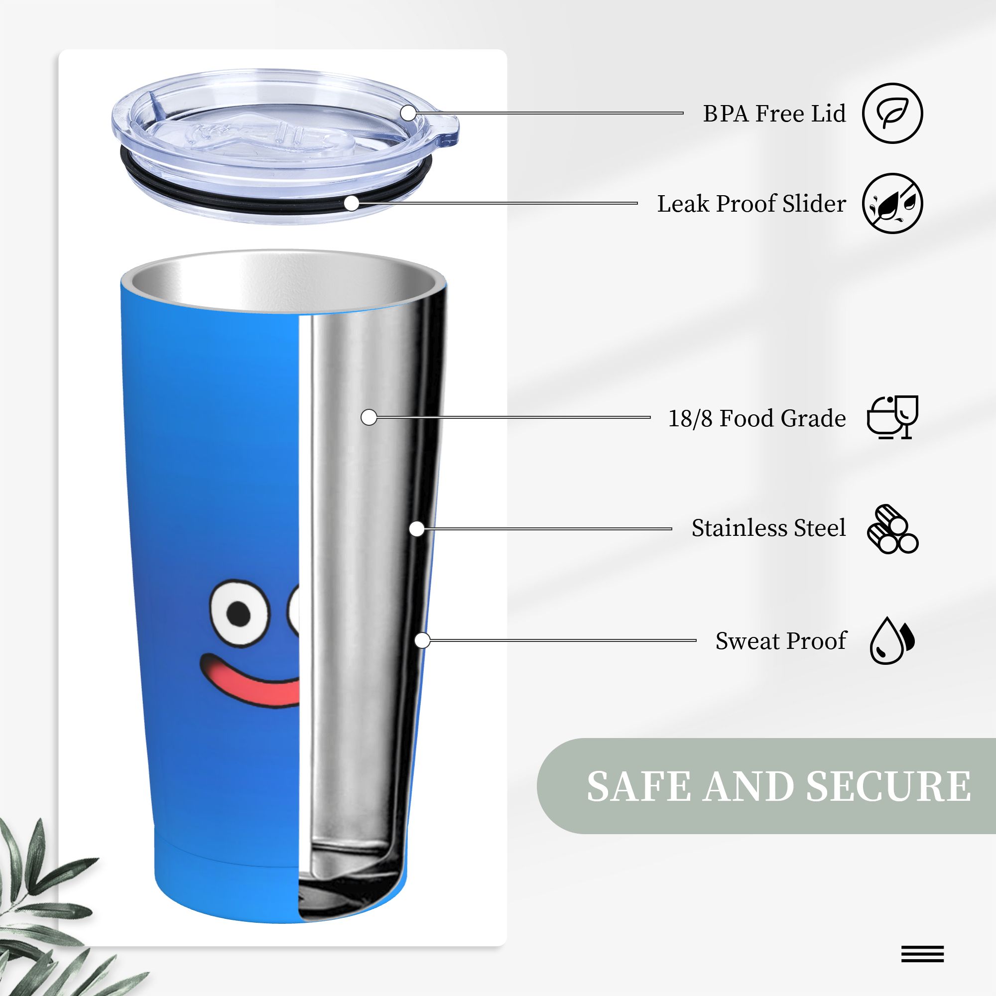 D-Dragon Quest Slime Stainless - đánh giá và giá Office Quest