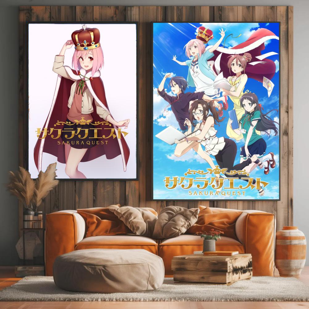 anime S-Sakura Quest-T Poster  - đánh giá và giá Office Quest