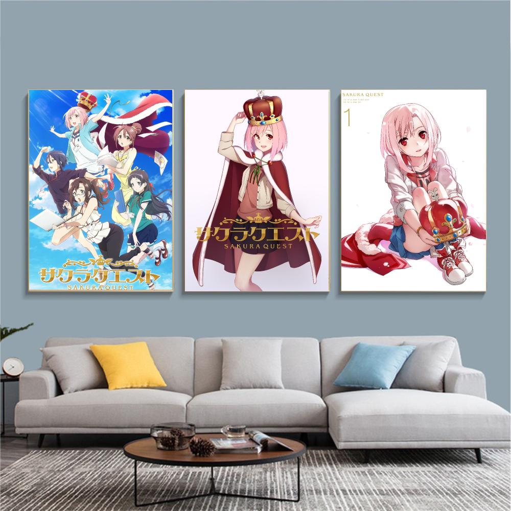 anime S-Sakura Quest-T Poster  - đánh giá và giá Office Quest