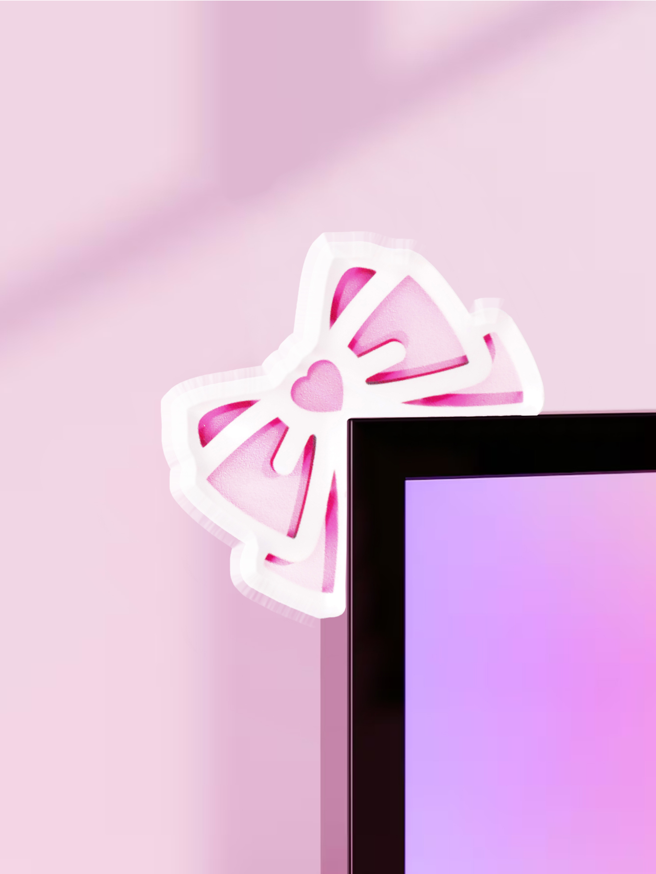 Kawaii Bow Monitor Decor Pink  - đánh giá và giá Office Technologies